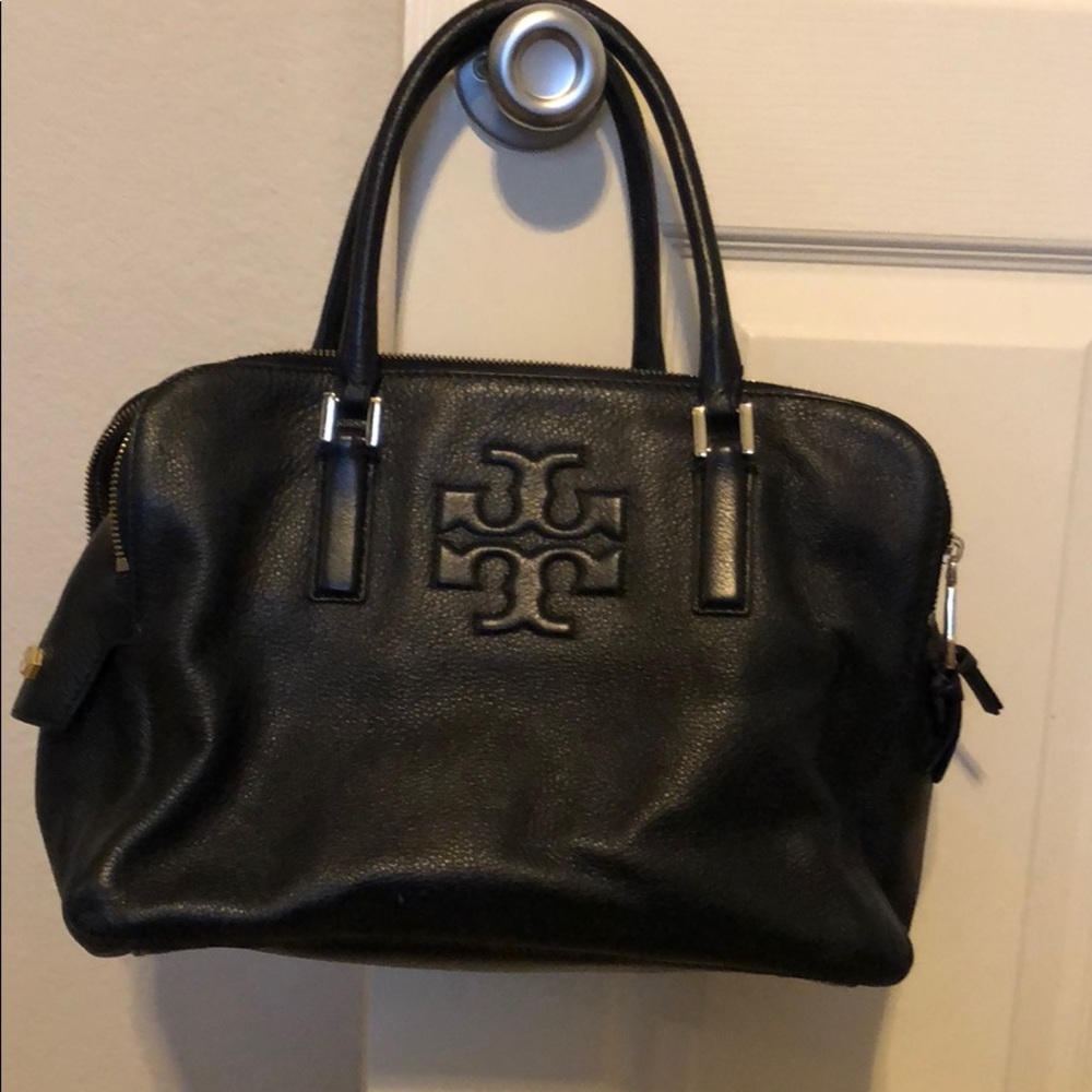 Black leather Tory Burch bag